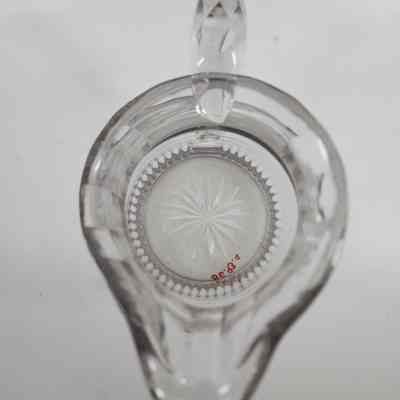 Top down view of glass pitcher