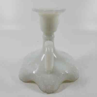 Back of milk glass candlestick
