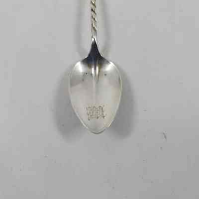 Bowl of demitasse spoon with "M" monogrammed
