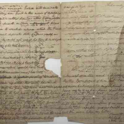 Side 2 - St. John and Pope letters: Encased in plastic