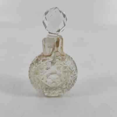 Reverse side of glass bottle with stopper