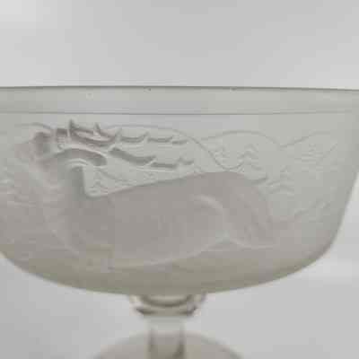 Depiction of deer on glass