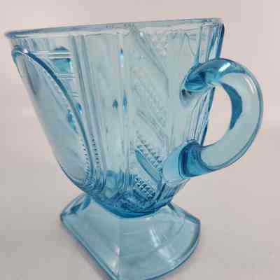 Handle of blue glass vase
