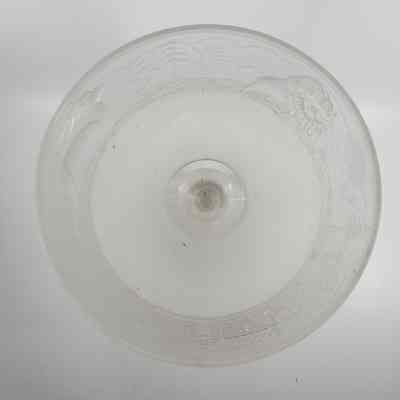 Top down view of glass compote