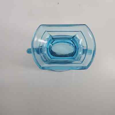 Bottom of blue glass vase
