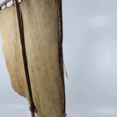 Seams have separated showing backing