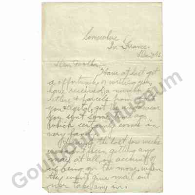 Letter: Sefton Stewart to Mother, December 7, 1916