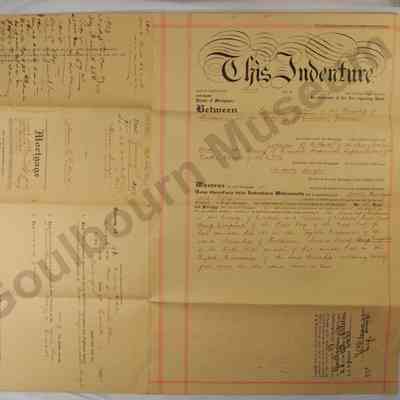 Indenture, Mortgage: Hiram Switzer and Johnston B. Elliott F1/2 E1/2 Lot 6 Concession 8 and the SW1/4 Lot 5 Concession 8, 1900