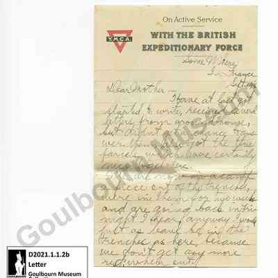 Letter: Sefton Stewart to Mother, September 12, 1916