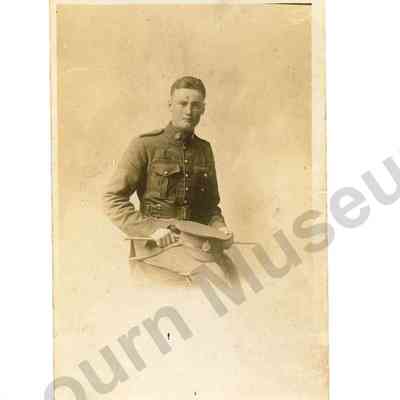 Post card: Studio portrait of Sefton Stewart