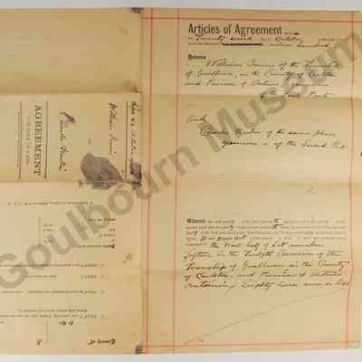 Indenture, Land Sale: William Irwin to Charles Hartin, W1/2 Lot 15 Concession 12, 1900