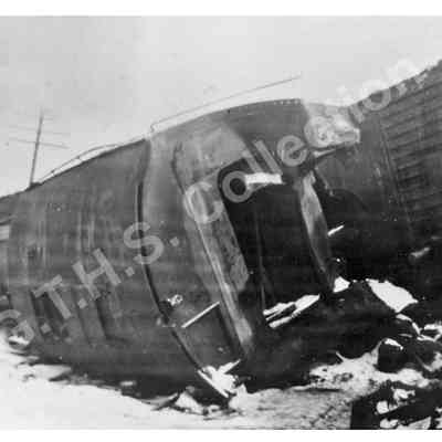 Photograph: Ashton Train Wreck, 1950