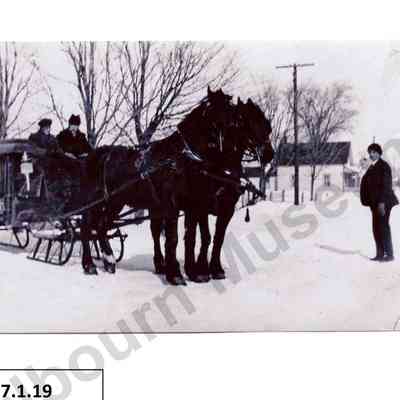 Photograph: James Stewart and horse drawn hearse