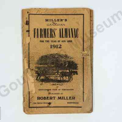 Almanac: Miller's Canadian Farmers' Almanac,1912, 1913