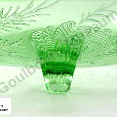 Bowl, Serving: Uranium Glass