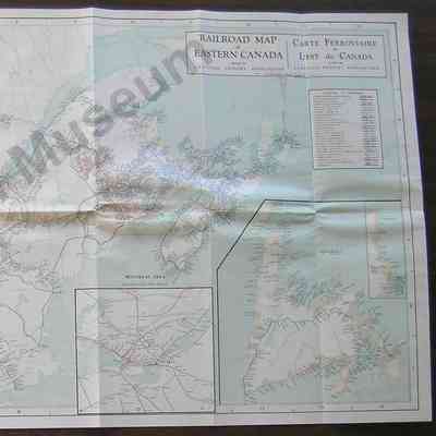 Map: Railroad Map of Eastern Canada