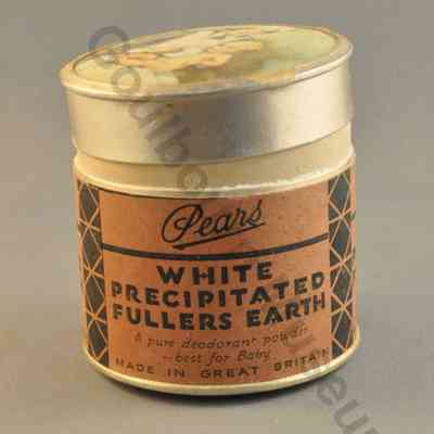 Package, Product: Pears, White Precipitated Fullers Earth