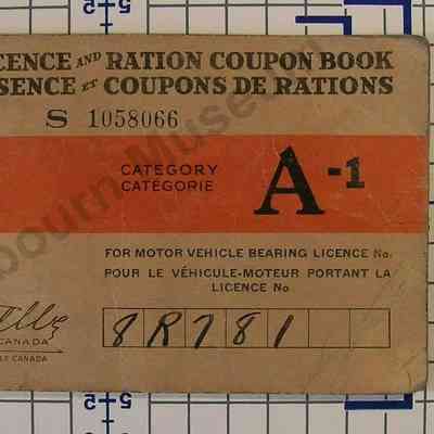 Book, Ration: Gasoline Ration Book