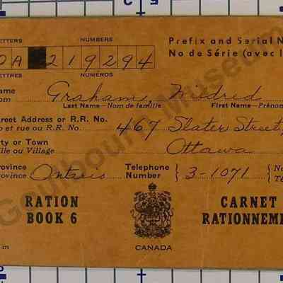 Ration Book: Graham Mildred