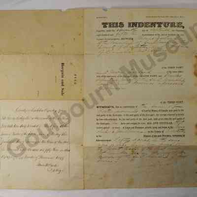 Indenture, Land Sale: Thomas Garland and Charles Switzer Junior, F1/2 of E1/2 of lot 6 concession 8, 1852