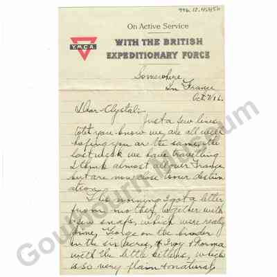 Letter: Sefton Stewart to Clystal Stewart, October 7, 1916