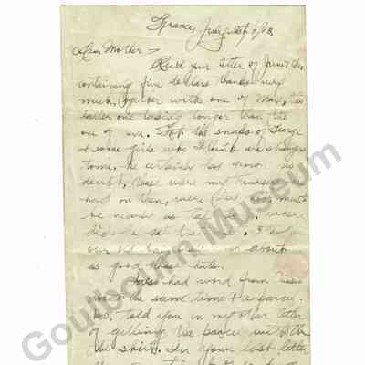Letter: Sefton Stewart to Mother, July 1, 1918