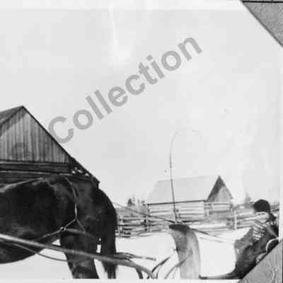 Photograph: Allen Crawford in cutter, 1936