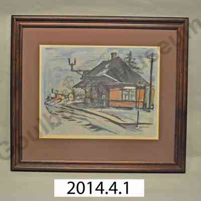 Framed painting: Stittsville Train Station