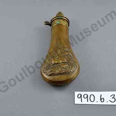 Powder Flask: Deer Scene