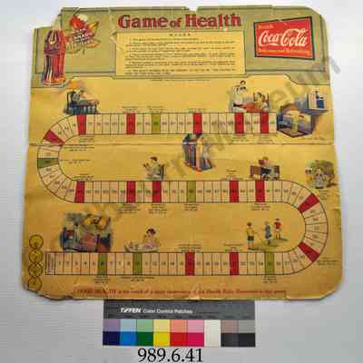 Game, Board: "Game of Health," Coca-Cola Company of Canada, LtD, 1934