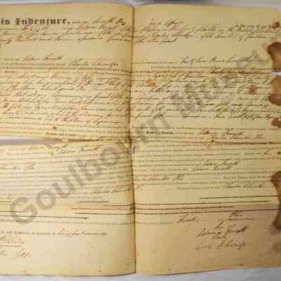 Indenture: Charles Switzer and Adam Forsyth E1/2 Lot 6 Concession 8, 1838