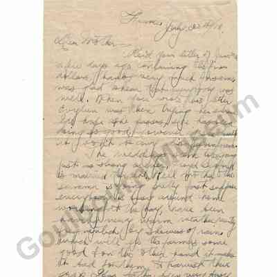Letter: Sefton Stewart to Margaret Stewart, July 1918