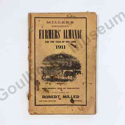 Almanac: Miller's Canadian Farmers' Almanac, 1911, 1910