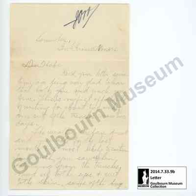 Letter: Sefton Stewart to Herb Stewart, November 6, 1916