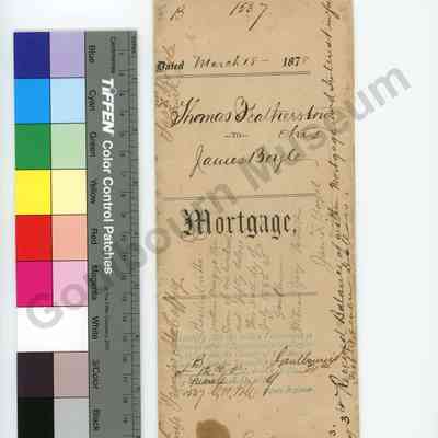 Mortgage, Thomas Featherston to James Boyle, 1878