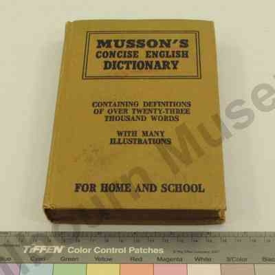 Textbook: Musson's Concise English Dictionary