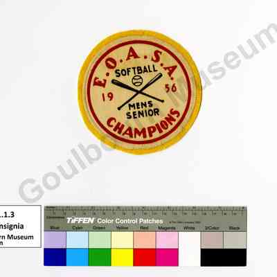 Patch, Insignia: E.O.A.S.A. Softball Men's Senior Champions, 1956