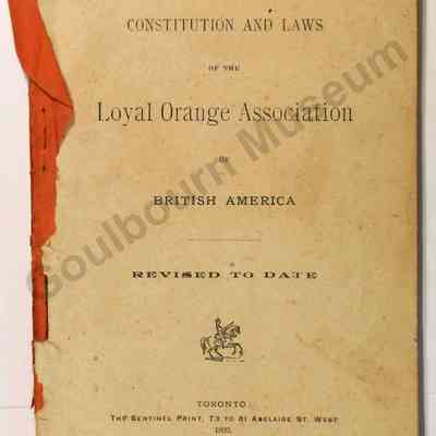 Loyal Orange Lodge Constitutions and Laws