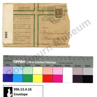 Envelope: Sefton Stewart to Margaret Stewart, July 1917