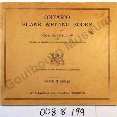 Ontario Blank Writing Book