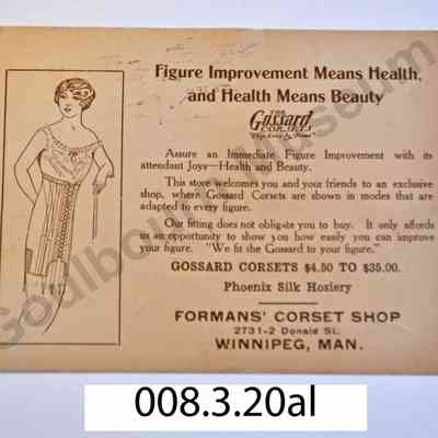 Postcard: Myrtle Davis Gossard Corset