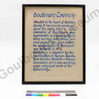 Sign, Informational: Goulbourn Township