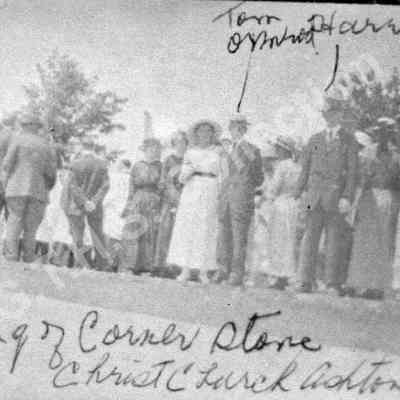Photograph: Cornerstone, Christ Church, Ashton, 1915