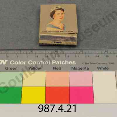Matchbook Cover of Queen Elizabeth's Coronation
