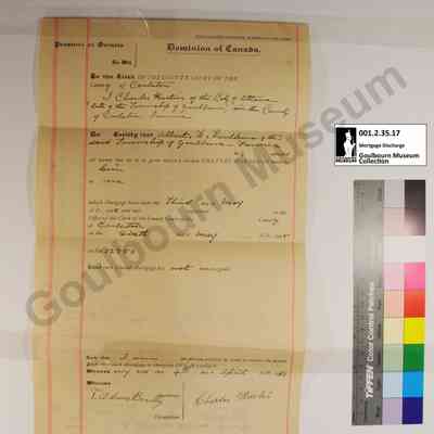 Chattel Mortgage Discharge: Charles Hartin and Albert Faulkner 1910