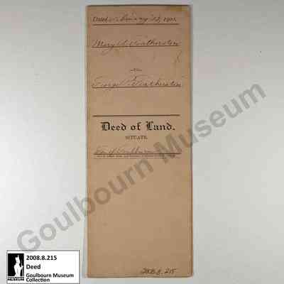 Deed of Land, Mary A. Featherston to George P. Featherston, 1905