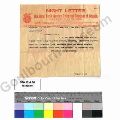 Telegram: Night Letter, To James Stewart