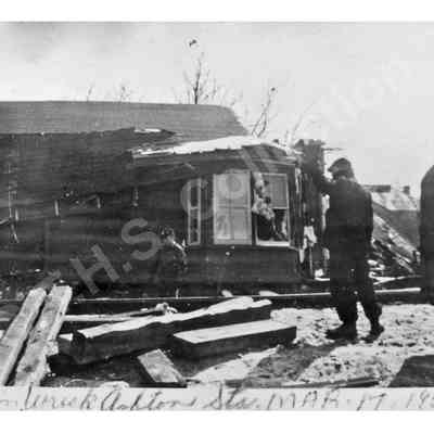 Photograph: Ashton Train Wreck, 1950