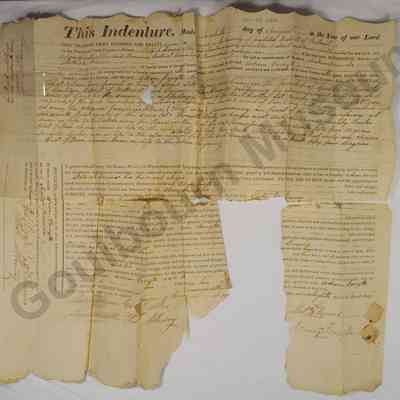 Indenture, Land Sale: Adam Forsyth and Patrick Denver, E1/2 Lot 9 Concession 8, 1827