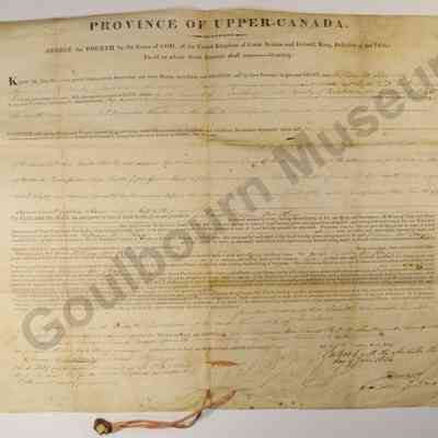 Crown Patent: William McKay E1/2 Lot 12 Concession 3 1824